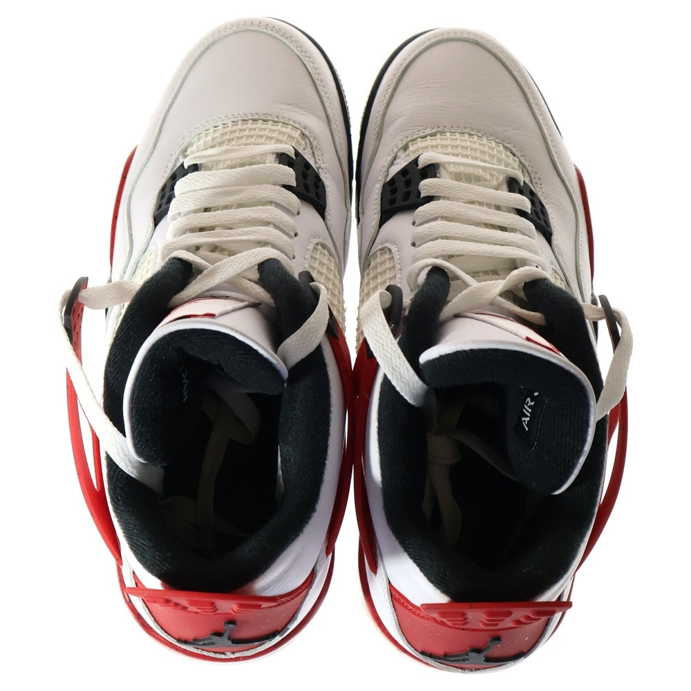 NIKE(ナイキ) AIR JORDAN 4 RETRO RED CEMENT エアジョーダン4 DH6927-161 レトロ レッドセメント ミッドカットスニーカー ホワイト/レッド/ブラック US8/26.0cm