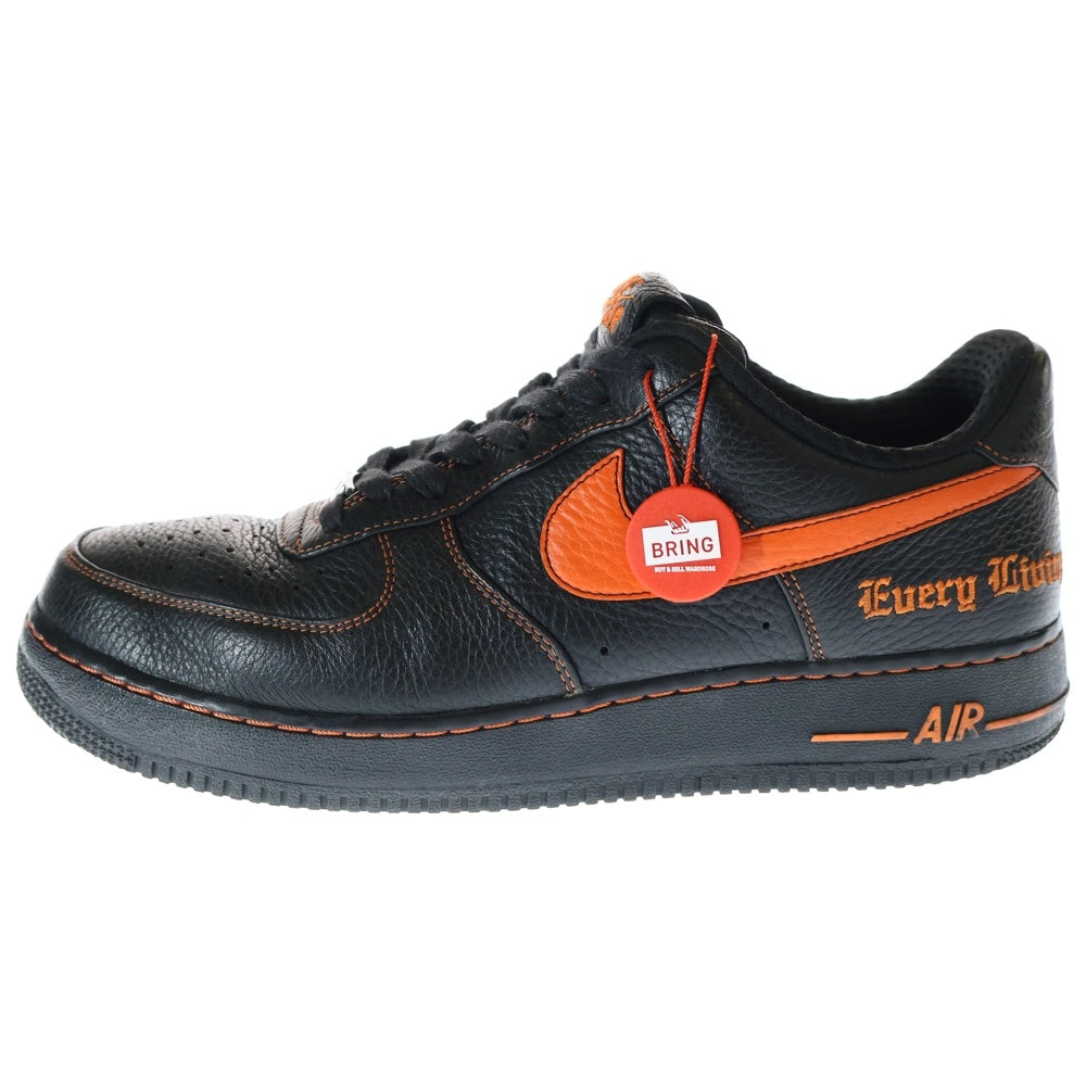 NIKE(ナイキ) ×VLONE AIR FORCE 1 LOW AA5360-001 ヴィーロン エアフォース ローカットスニーカー ブラック/オレンジ US11/29.0cm