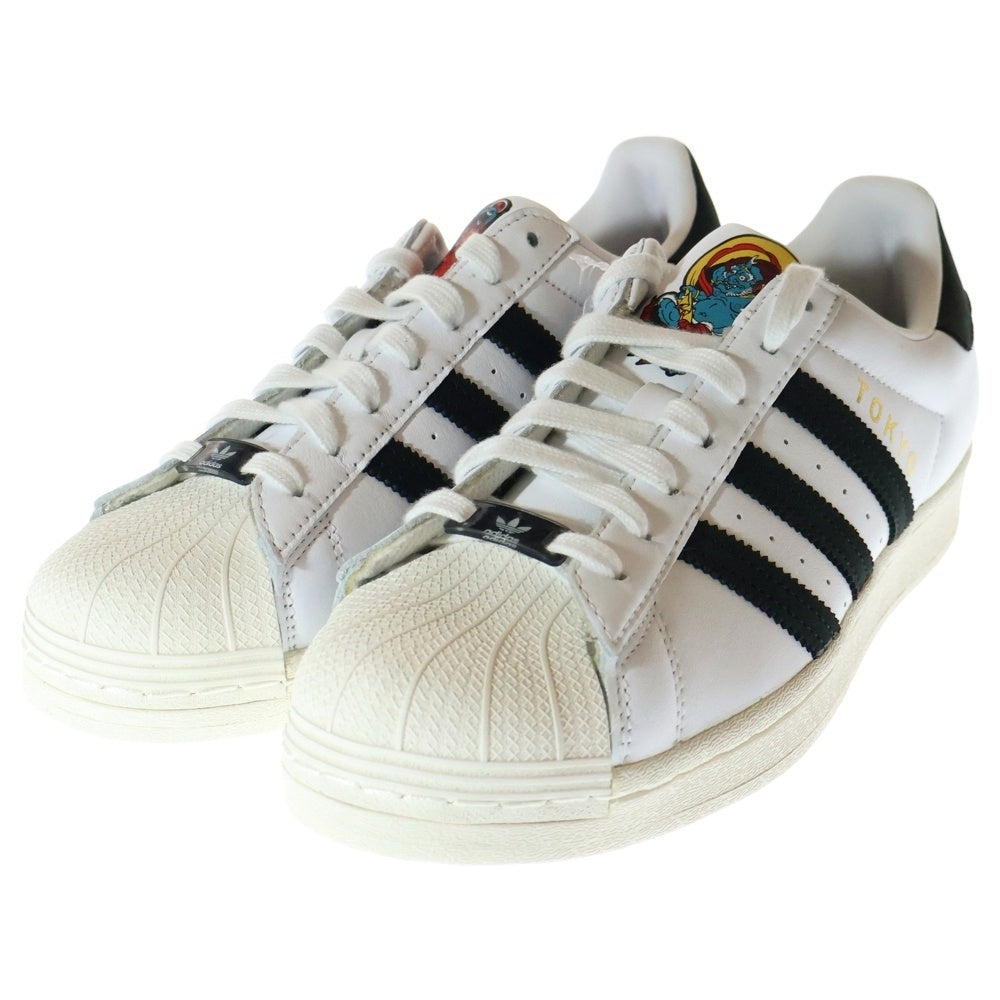 adidas(アディダス) SUPERSTAR THREE TIDES TATTOO FY6733 スーパースター スリータイズ タトゥー 風神 雷神 ローカットスニーカー ホワイト US8.5/26.5cm