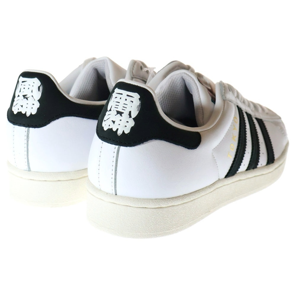 adidas(アディダス) SUPERSTAR THREE TIDES TATTOO FY6733 スーパースター スリータイズ タトゥー 風神 雷神 ローカットスニーカー ホワイト US8.5/26.5cm