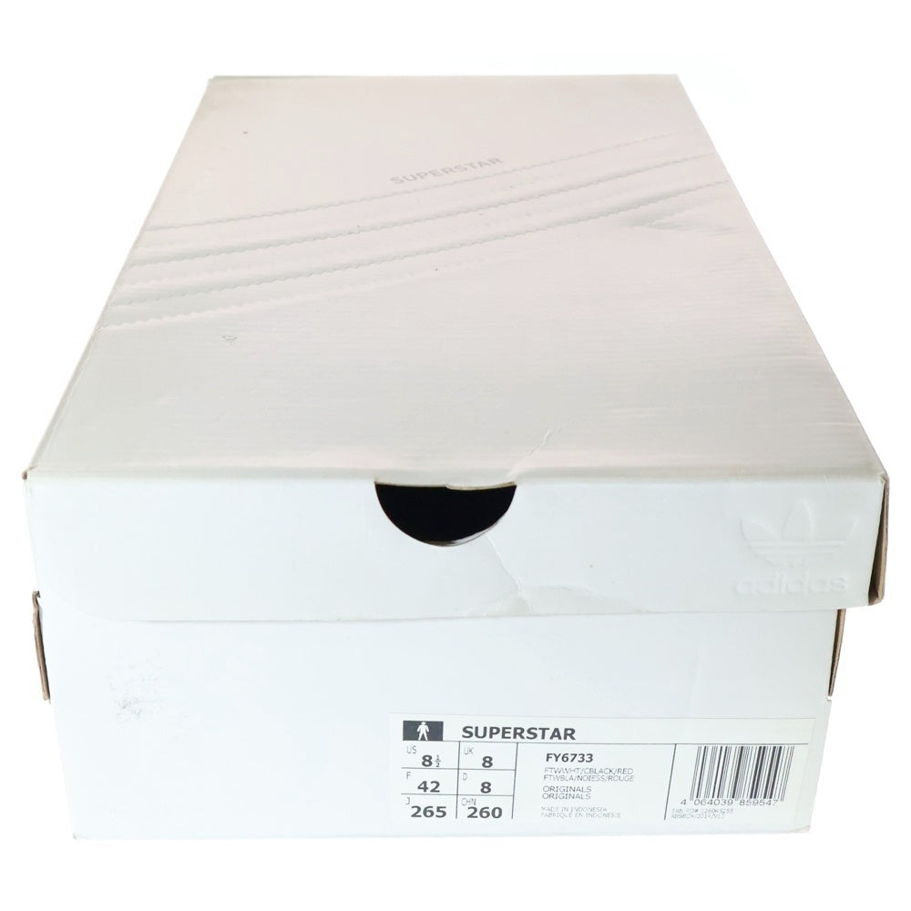 adidas(アディダス) SUPERSTAR THREE TIDES TATTOO FY6733 スーパースター スリータイズ タトゥー 風神 雷神 ローカットスニーカー ホワイト US8.5/26.5cm