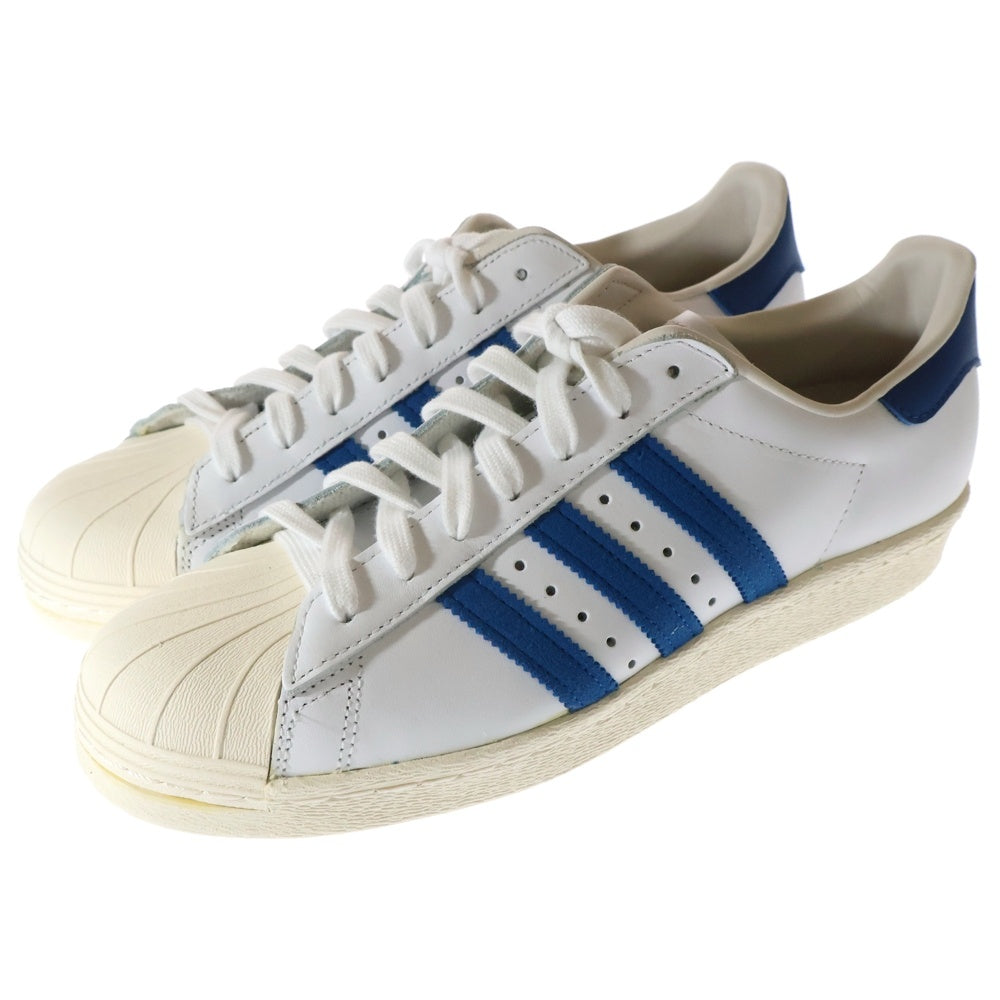adidas(アディダス) SUPERSTAR 80s G61068 スーパースター ローカットスニーカー ホワイト/ブルー US8/26.0cm