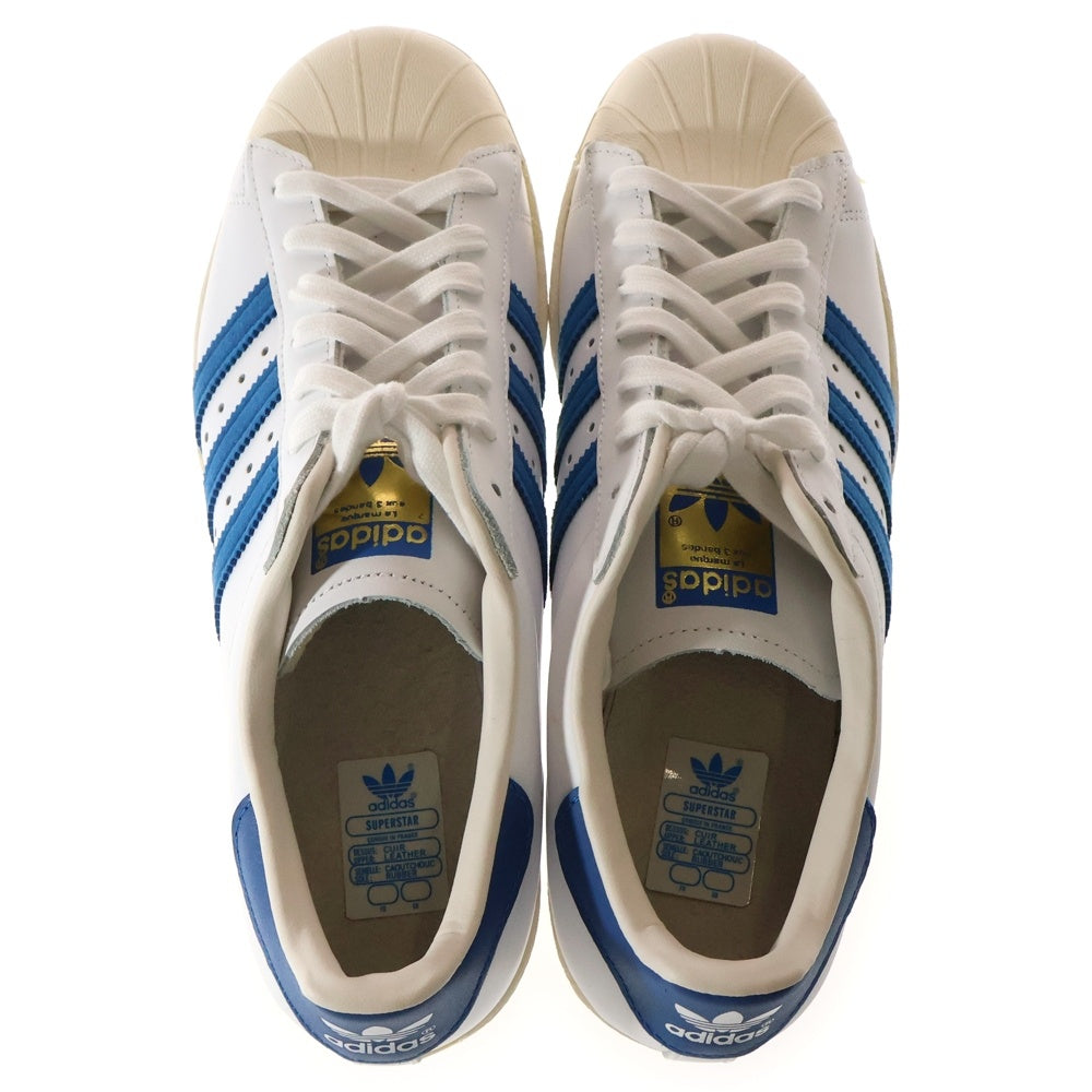 adidas(アディダス) SUPERSTAR 80s G61068 スーパースター ローカットスニーカー ホワイト/ブルー US8/26.0cm