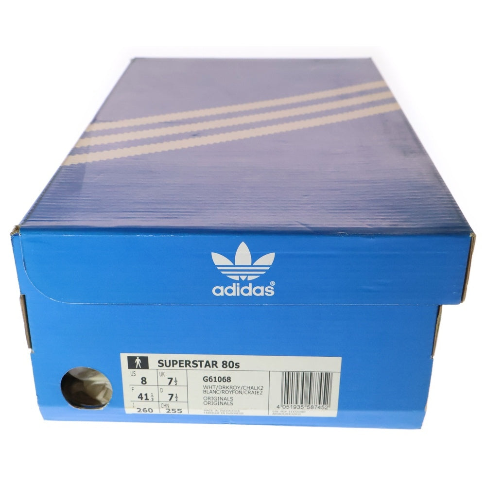 adidas(アディダス) SUPERSTAR 80s G61068 スーパースター ローカットスニーカー ホワイト/ブルー US8/26.0cm