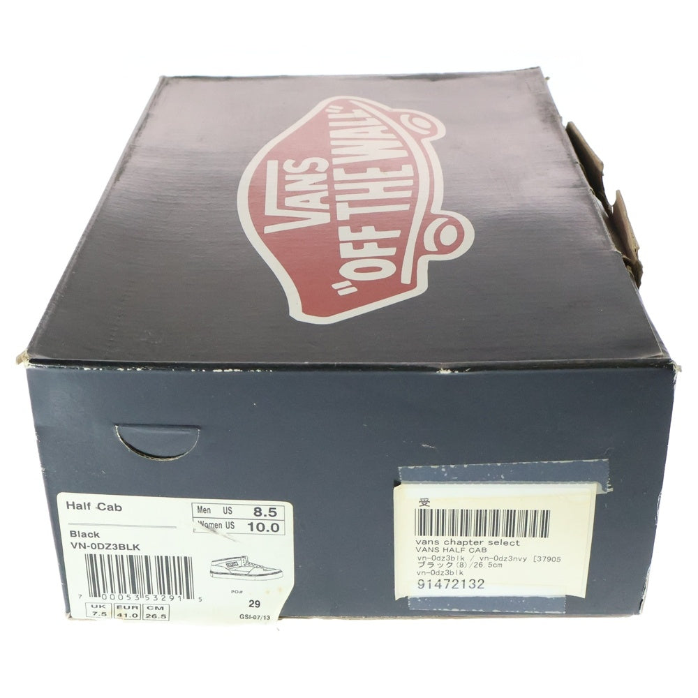 VANS(ヴァンズ) Half Cab VN-0DZ3BLK ハーフキャブ ミッドカットスニーカー ブラック US8.5/26.5cm