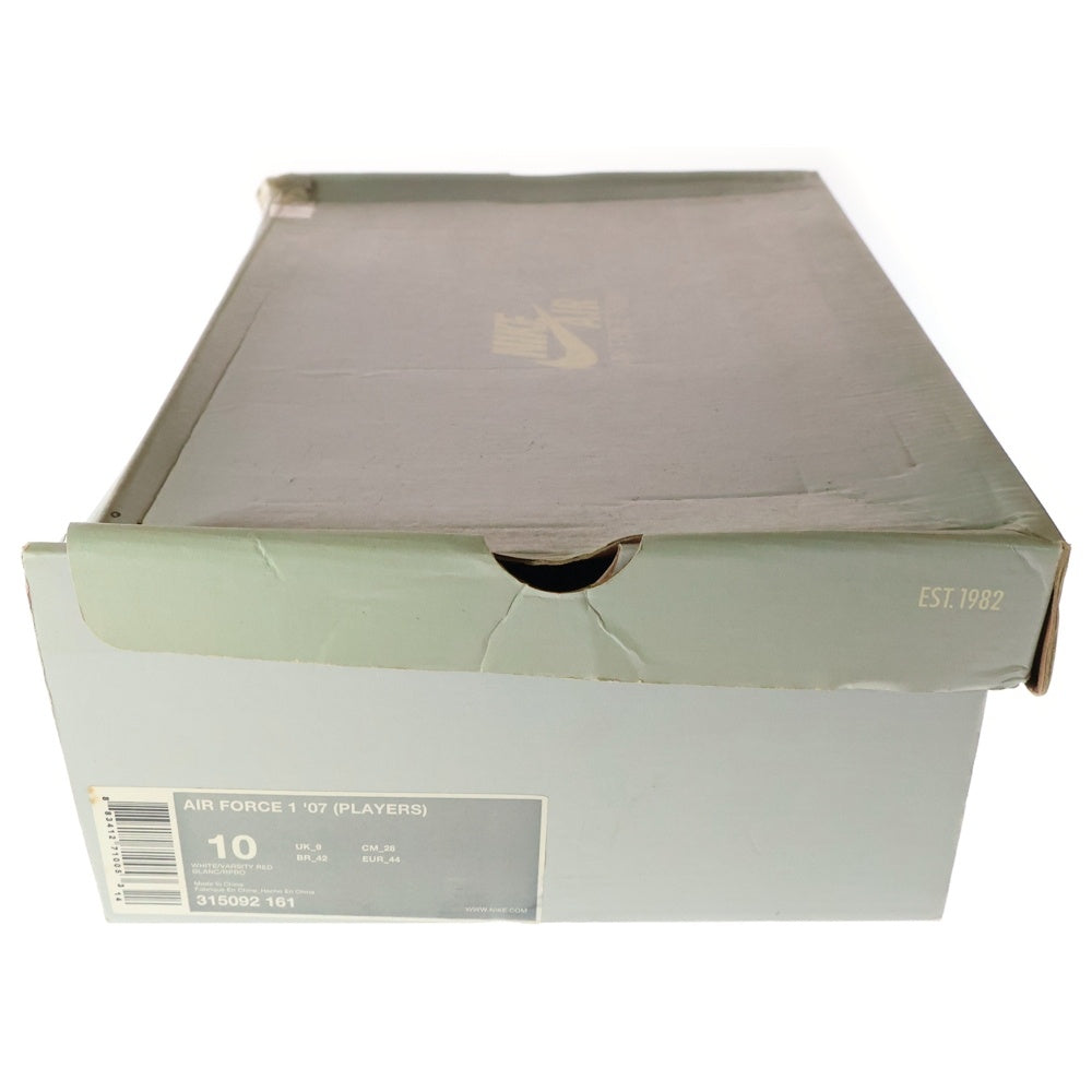 NIKE(ナイキ) 【観賞用2007年製】AIR FORCE 1'07 315092-161 エアフォースワン ローカットスニーカー ホワイト/レッド US10/28.0cm