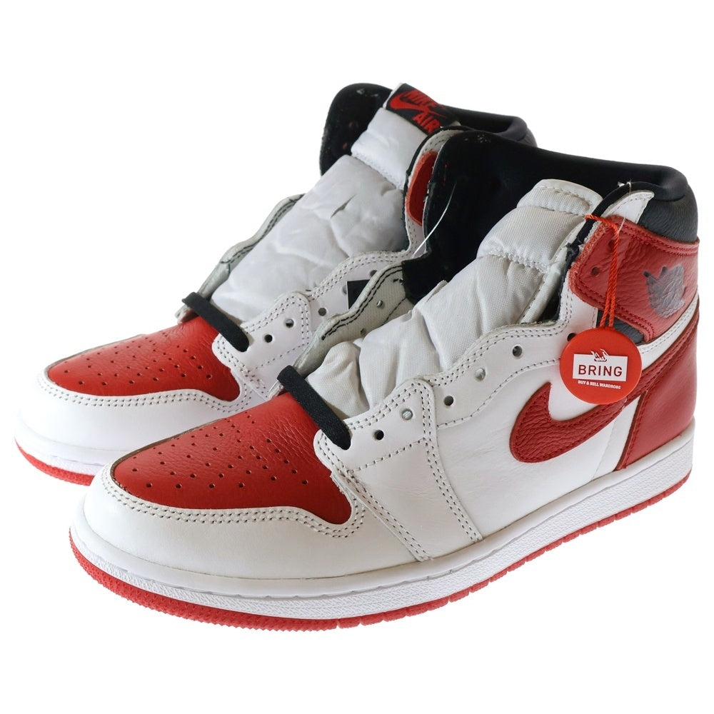 NIKE(ナイキ) AIR JORDAN 1 RETRO HIGH OG HERITAGE 555088-161 エアジョーダン1 レトロ ヘリテージ ハイカットスニーカー US8/26.0cm ホワイト/レッド