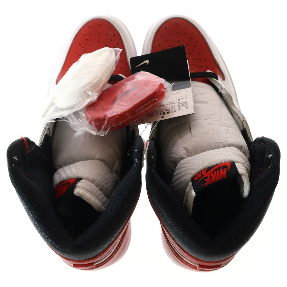 NIKE(ナイキ) AIR JORDAN 1 RETRO HIGH OG HERITAGE 555088-161 エアジョーダン1 レトロ ヘリテージ ハイカットスニーカー US8/26.0cm ホワイト/レッド