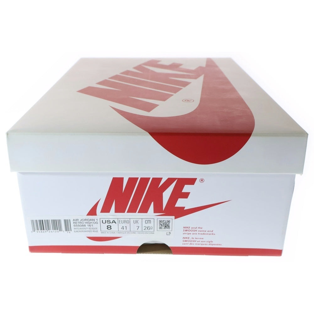 NIKE(ナイキ) AIR JORDAN 1 RETRO HIGH OG HERITAGE 555088-161 エアジョーダン1 レトロ ヘリテージ ハイカットスニーカー US8/26.0cm ホワイト/レッド