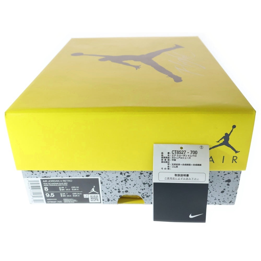 NIKE(ナイキ) AIR JORDAN 4 RETRO TOUR YELLOW CT8527-700 エアジョーダン レトロ ハイカットスニーカー シューズ ツアーイエロー US8/26.0cm