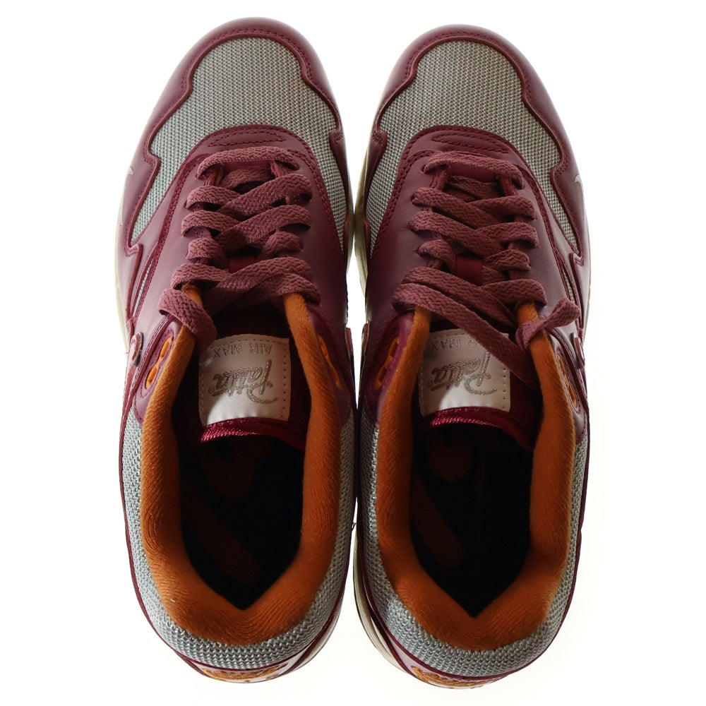 NIKE(ナイキ) ×PATTA AIR MAX 1 NIGHT MAROON DO9549-001 パタ エアマックス1 ナイトマルーン ローカットスニーカー パープル US8/26.0cm