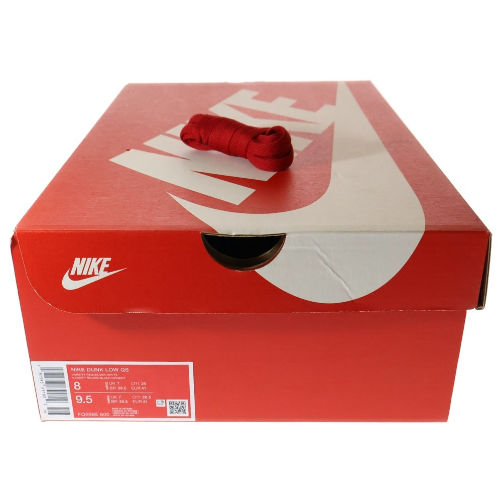 NIKE(ナイキ) DUNK LOW VARSITY RED FQ6965-600 ダンク ヴァーシティ レッド レッド/グレー US8/26.0cm
