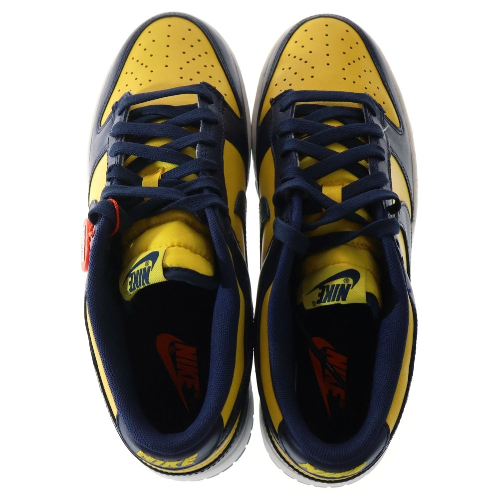 NIKE(ナイキ) DUNK LOW MICHIGAN DD1391-700 ダンク ミシガン ローカットスニーカー ネイビー/イエロー US8/26.0cm
