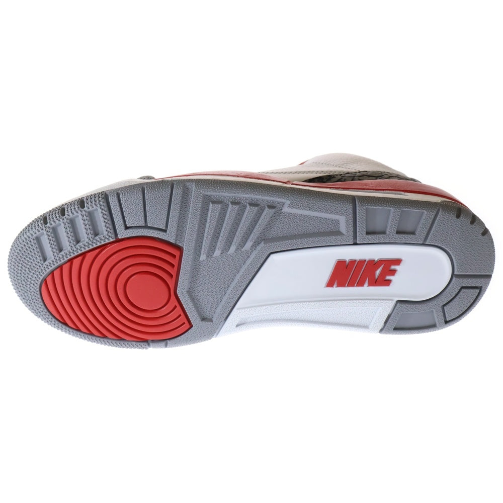 NIKE(ナイキ) AIR JORDAN 3 RETRO DN3707-160 エアジョーダン 3 レトロ ファイヤーレッド ハイカットスニーカー ホワイト/レッド US8/26.0cm