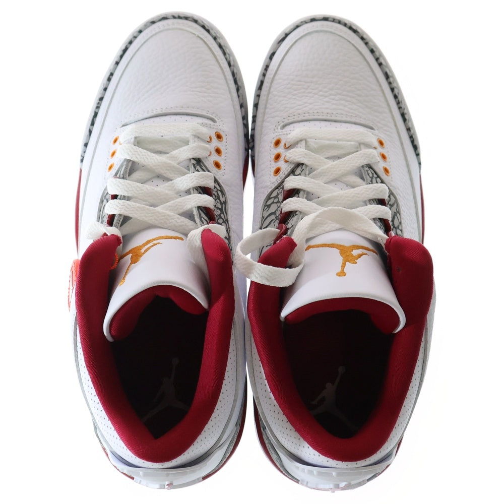 NIKE(ナイキ) AIR JORDAN 3 RETRO CARDINAL RED CT8532-126 エアジョーダン 3 カーディナルレッド ハイカットスニーカー ホワイト/レッド US8/26.0cm