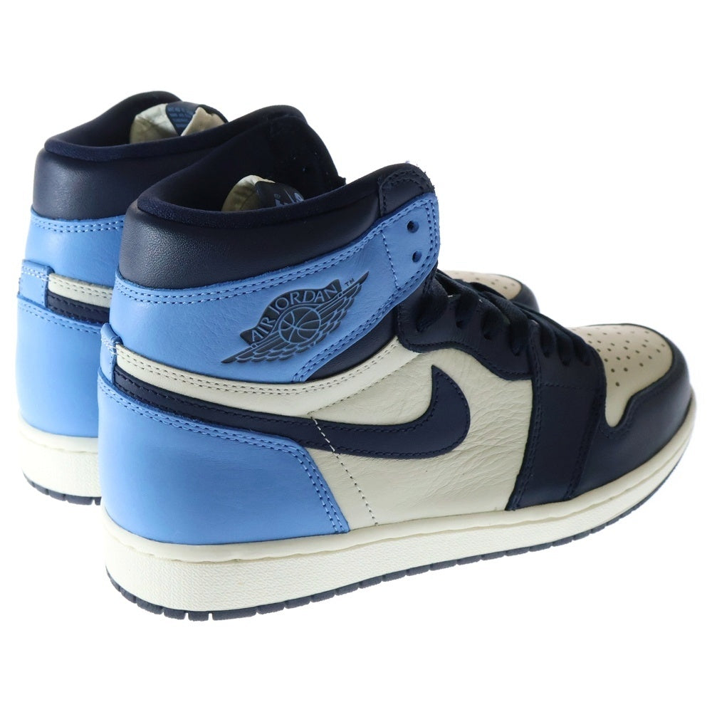 NIKE(ナイキ) AIR JORDAN1 RETRO HIGH OG OBSIDIAN UNIVERSITY BLUE 555088-140 エアジョーダン1 レトロ オブシディアン ハイカットスニーカー ブルー/ホワイト US9/27.0cm