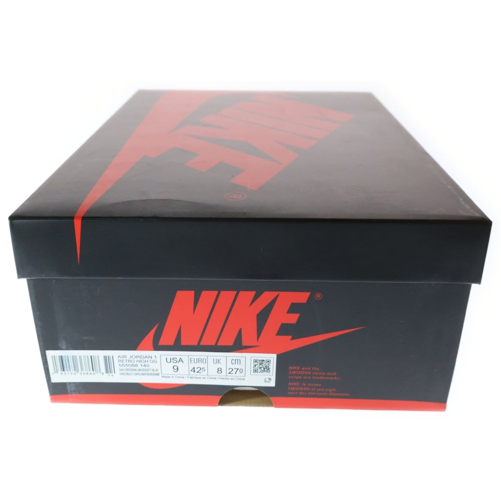NIKE(ナイキ) AIR JORDAN1 RETRO HIGH OG OBSIDIAN UNIVERSITY BLUE 555088-140 エアジョーダン1 レトロ オブシディアン ハイカットスニーカー ブルー/ホワイト US9/27.0cm