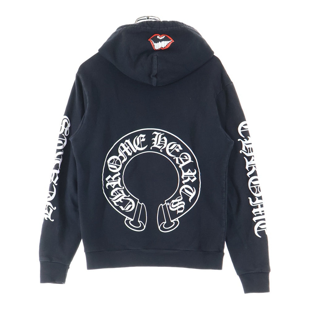 CHROME HEARTS(クロムハーツ) ×MATTY BOY Chomper Horseshoe Hoodie ×マッティボーイ チョンパー ホースシューフーディ プルオーバースウェットパーカー ブラック