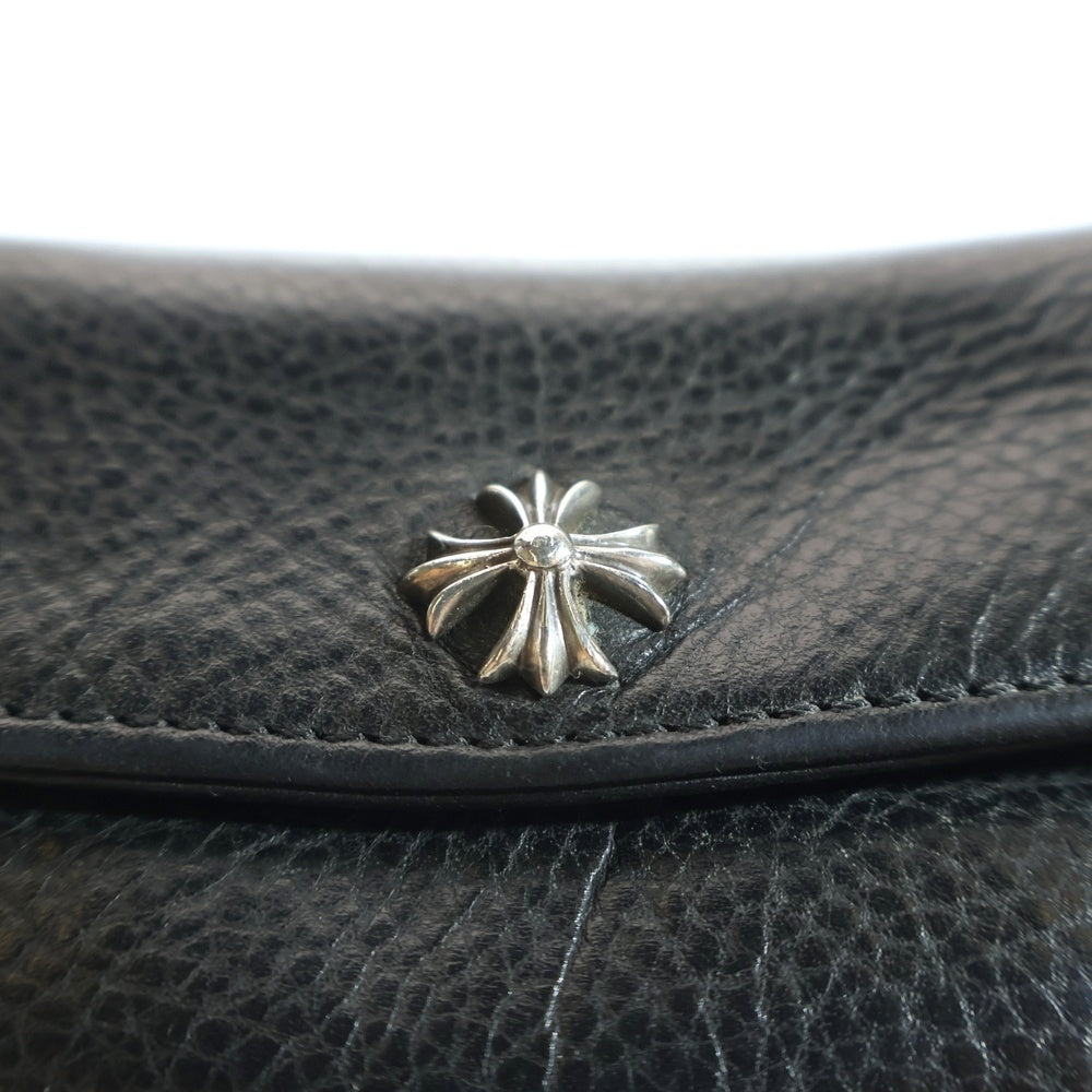 CHROME HEARTS(クロムハーツ) TINY WALLET タイニーレザーウォレット CHプラスボタン 財布 ブラック BCA372