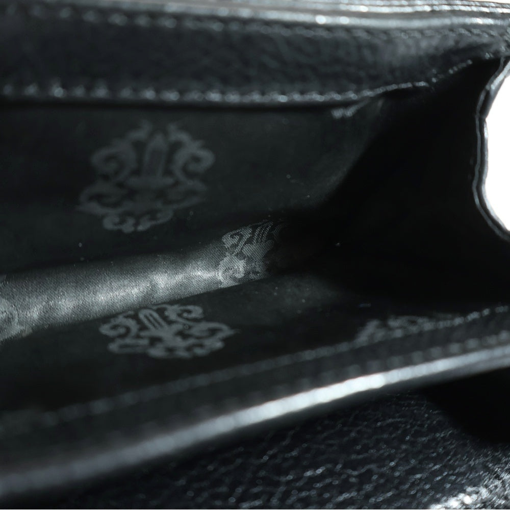 CHROME HEARTS(クロムハーツ) TINY WALLET タイニーレザーウォレット CHプラスボタン 財布 ブラック BCA372