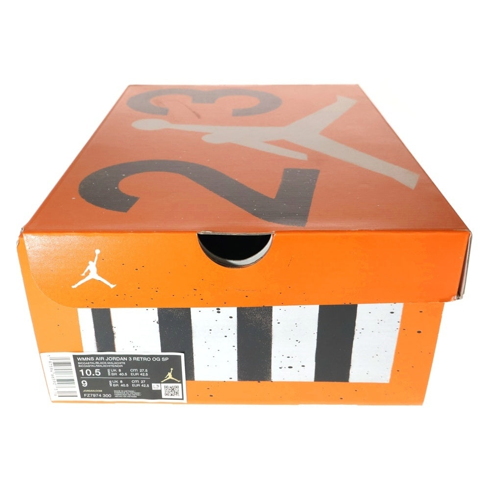 NIKE(ナイキ) WMNS×NINA ABNEY AIR JORDAN 3 RETRO OG SP FZ7974-300 エアジョーダン3 レトロ ニーナ シャネル アブニー ミッドカットスニーカー グリーン US10.5/27.5cm