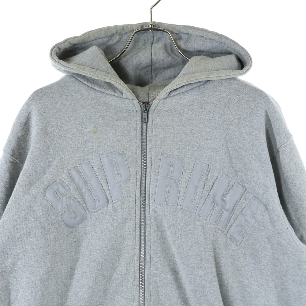 SUPREME(シュプリーム) 17AW Arc Logo アーチロゴ ジップアップパーカー 裏地サーマル グレー