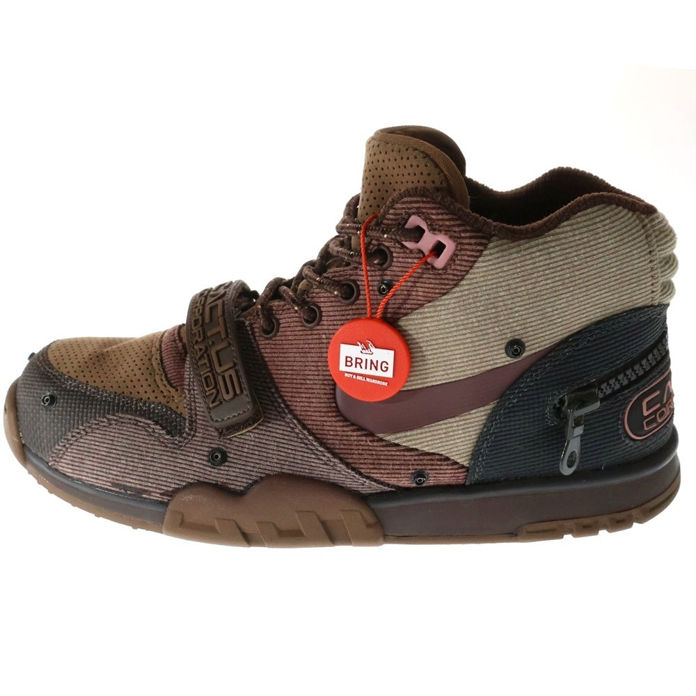 NIKE(ナイキ) ×TRAVIS SCOTT AIR TRAINER 1 SP Archaeo Brown DR7515-200 ローカットスニーカー ブラウン US8/26.0cm