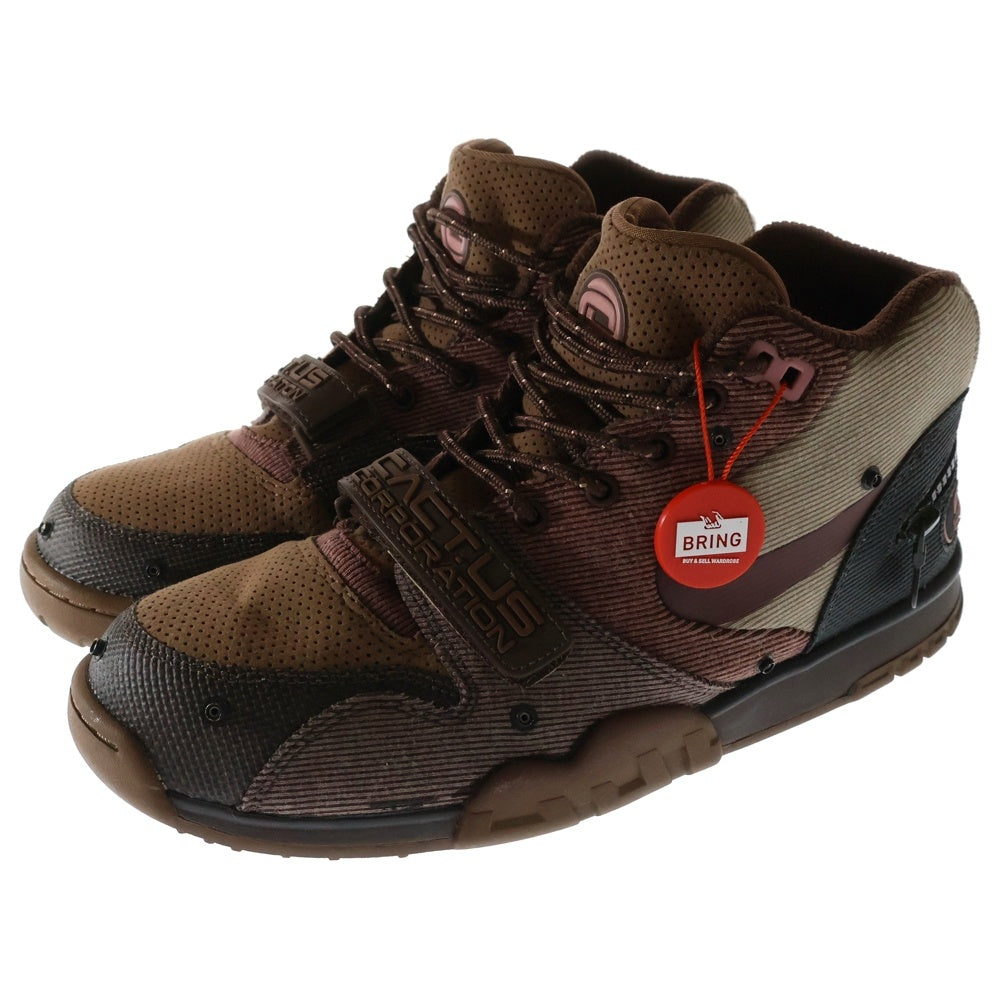 NIKE(ナイキ) ×TRAVIS SCOTT AIR TRAINER 1 SP Archaeo Brown DR7515-200 ローカットスニーカー ブラウン US8/26.0cm