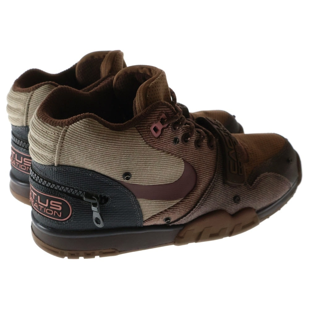 NIKE(ナイキ) ×TRAVIS SCOTT AIR TRAINER 1 SP Archaeo Brown DR7515-200 ローカットスニーカー ブラウン US8/26.0cm