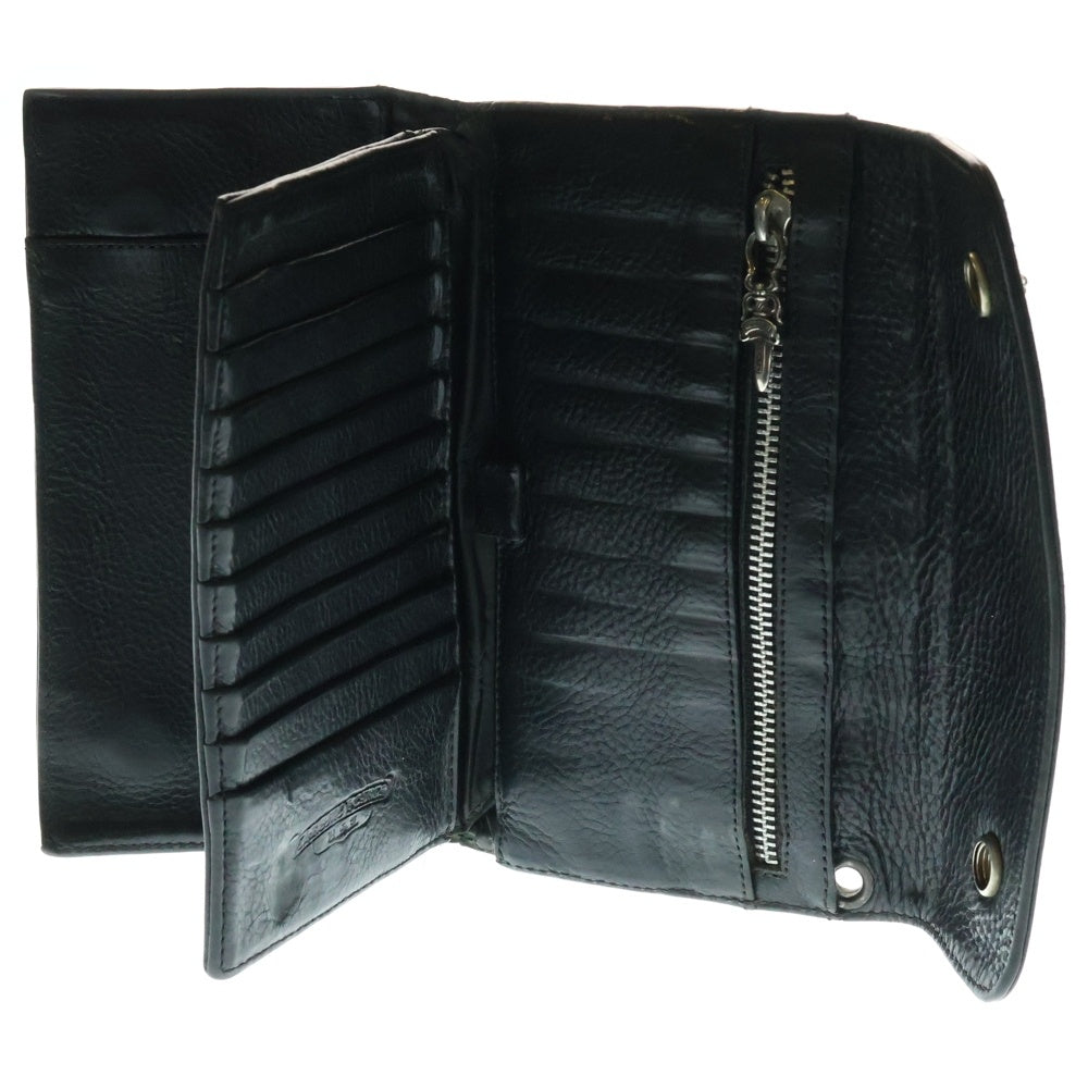 CHROME HEARTS(クロムハーツ) WAVE ウェーブ レザーウォレット 財布 ブラック BCA374