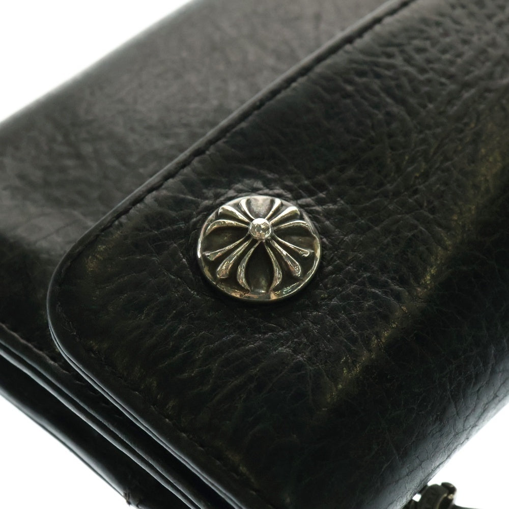 CHROME HEARTS(クロムハーツ) WAVE ウェーブ レザーウォレット 財布 ブラック BCA374