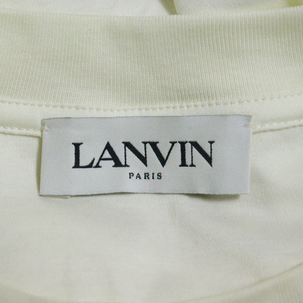 LANVIN(ランバン) 23SS CURB LACE T-SHIRT カーブレース半袖Tシャツ RM-TS0026-J198-E23 アイボリー