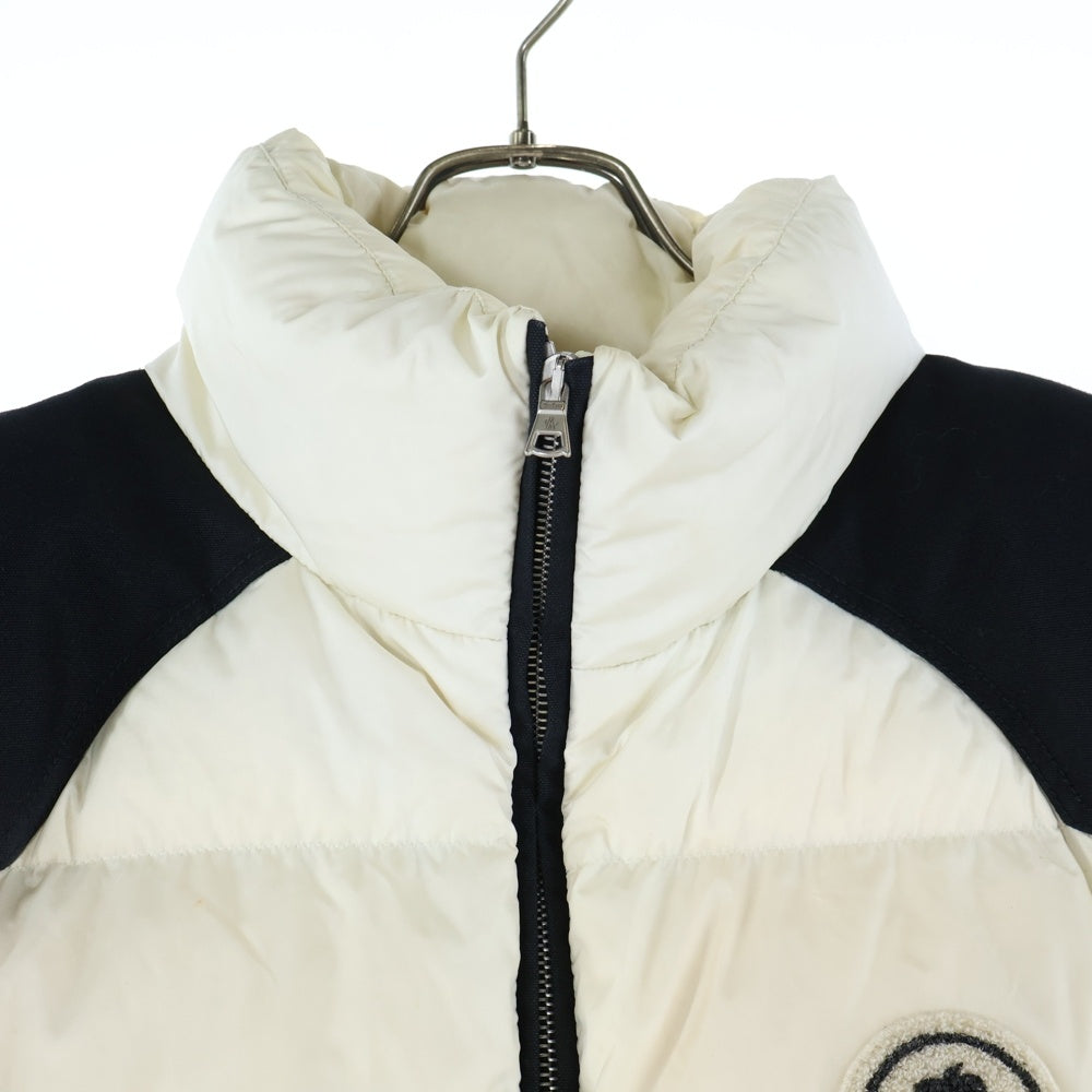 MONCLER(モンクレール) ×Palm Angels Nevin Short Down Jacket ×パームエンジェルス フロントロゴワッペン付きダウンジャケット H209L1A00002 M2341 ホワイト