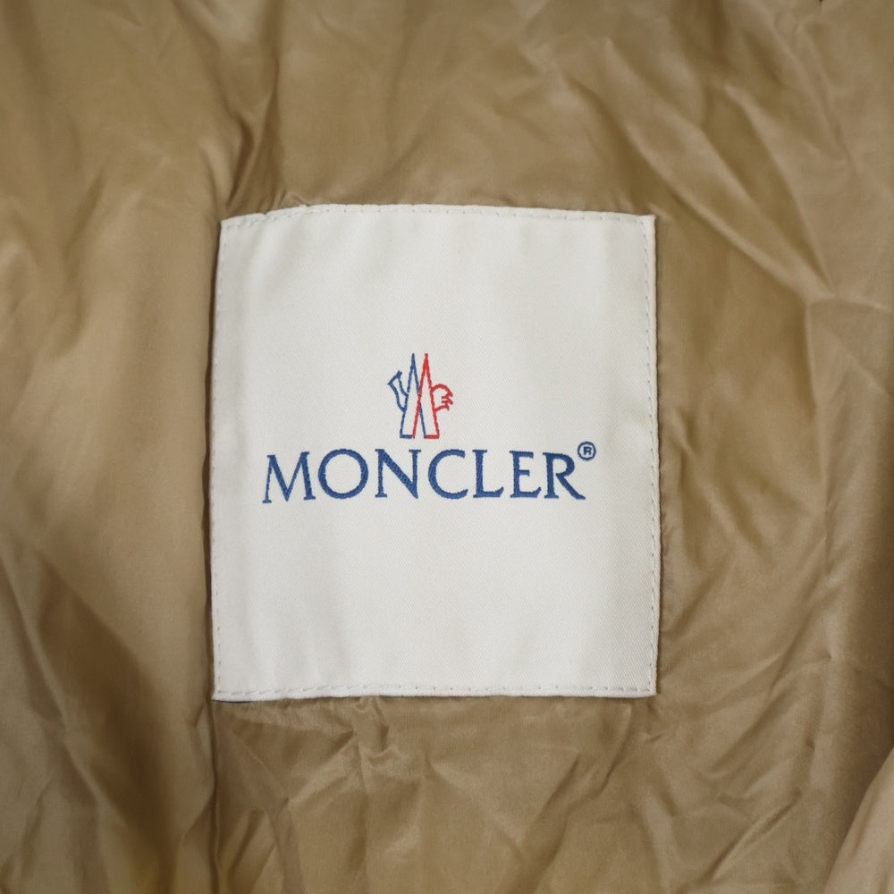 MONCLER(モンクレール) ×Palm Angels Nevin Short Down Jacket ×パームエンジェルス フロントロゴワッペン付きダウンジャケット H209L1A00002 M2341 ホワイト