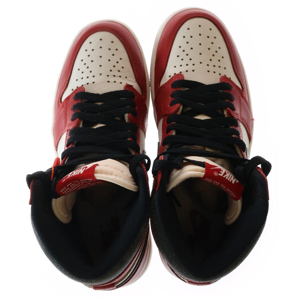 NIKE(ナイキ) LOST&FOUND DZ5485-612 エアジョーダン1 ロストアンドファウンド シカゴ ハイカットスニーカー US7/25.0cm レッド/ホワイト