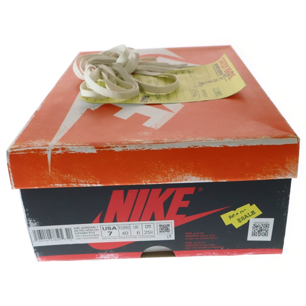NIKE(ナイキ) LOST&FOUND DZ5485-612 エアジョーダン1 ロストアンドファウンド シカゴ ハイカットスニーカー US7/25.0cm レッド/ホワイト