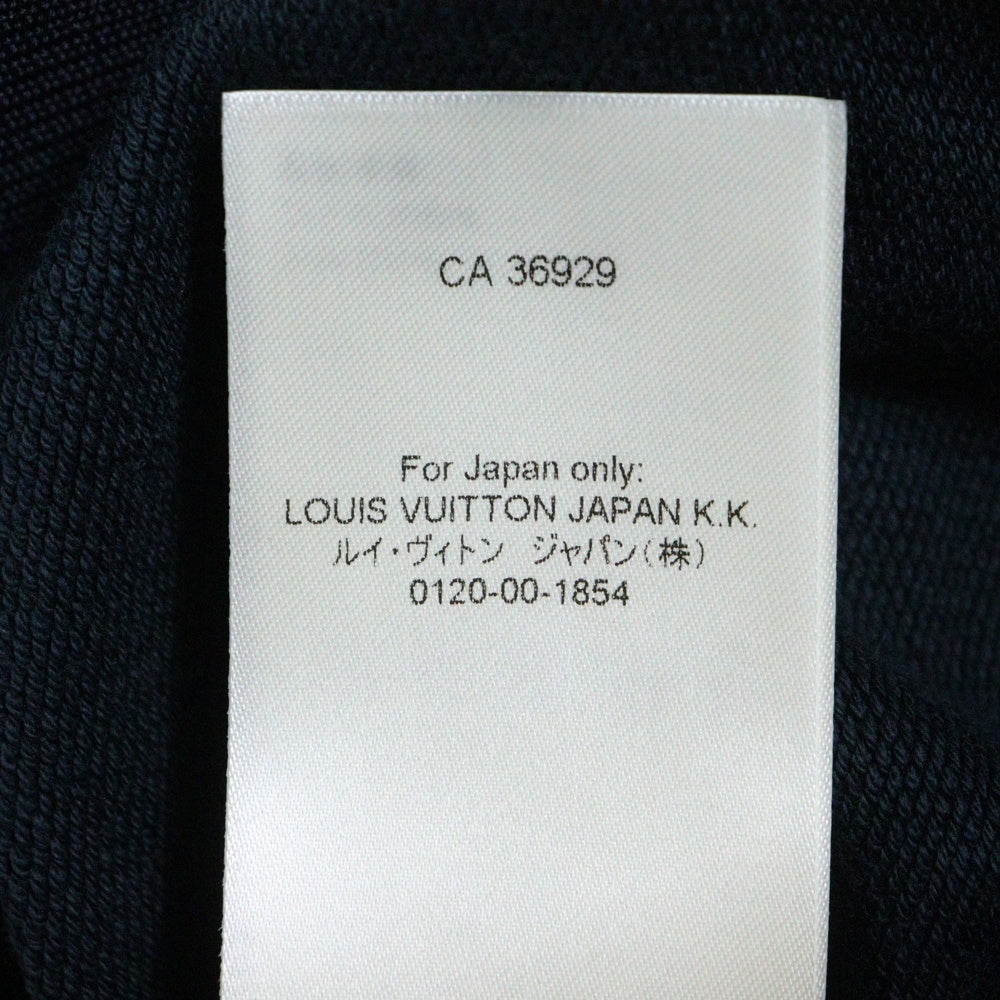 LOUIS VUITTON(ルイヴィトン) 25AW LVロゴ刺繍 シルクブレンドシグネチャーフーディ スウェットパーカー RM252MQ UQQ HTY49W ネイビー