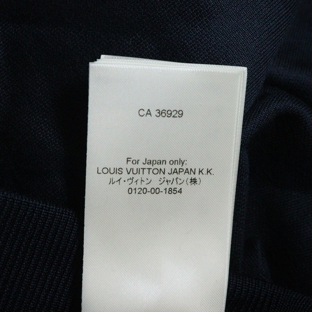 LOUIS VUITTON(ルイヴィトン) 25AW LVロゴ刺繍 シルクブレンドシグネチャートラックトラウザーズ スウェットパンツ RM252MQ UQQ HTY50W ネイビー