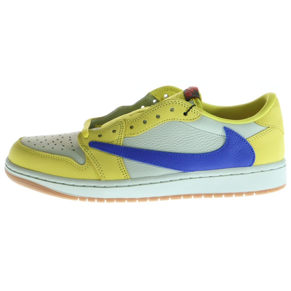 NIKE(ナイキ) ×TRAVIS SCOTT WMNS AIR JORDAN 1 RETRO LOW OG CANARY DZ4137-700 ウィメンズ エアジョーダン1 カナリー ローカットスニーカー イエロー US10.5/28.5cm