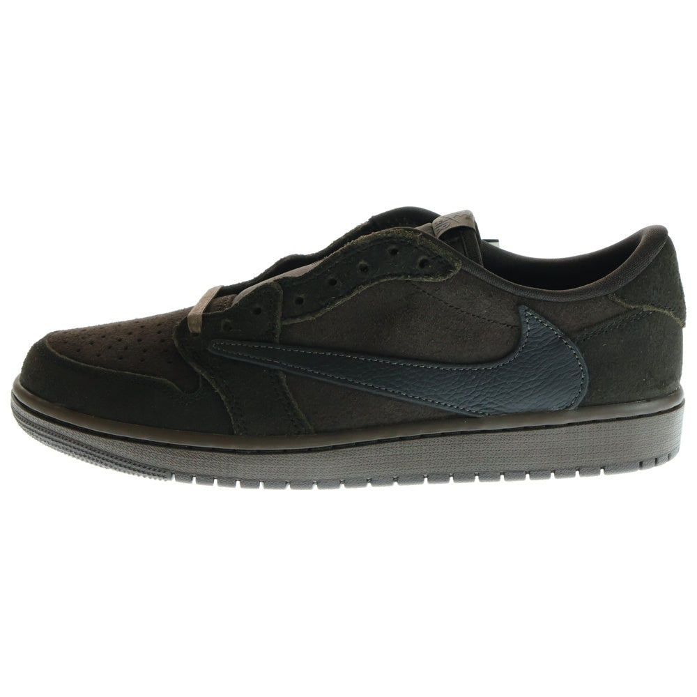 NIKE(ナイキ) ×TRAVIS SCOTT AIR JORDAN 1 LOW OG SP VELVET BROWN DM7866-202 トラヴィススコット エアジョーダン1 ローカットスニーカー ブラウン US9.5/27.5cm