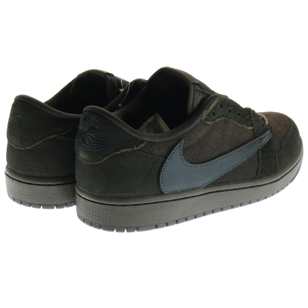 NIKE(ナイキ) ×TRAVIS SCOTT AIR JORDAN 1 LOW OG SP VELVET BROWN DM7866-202 トラヴィススコット エアジョーダン1 ローカットスニーカー ブラウン US9.5/27.5cm