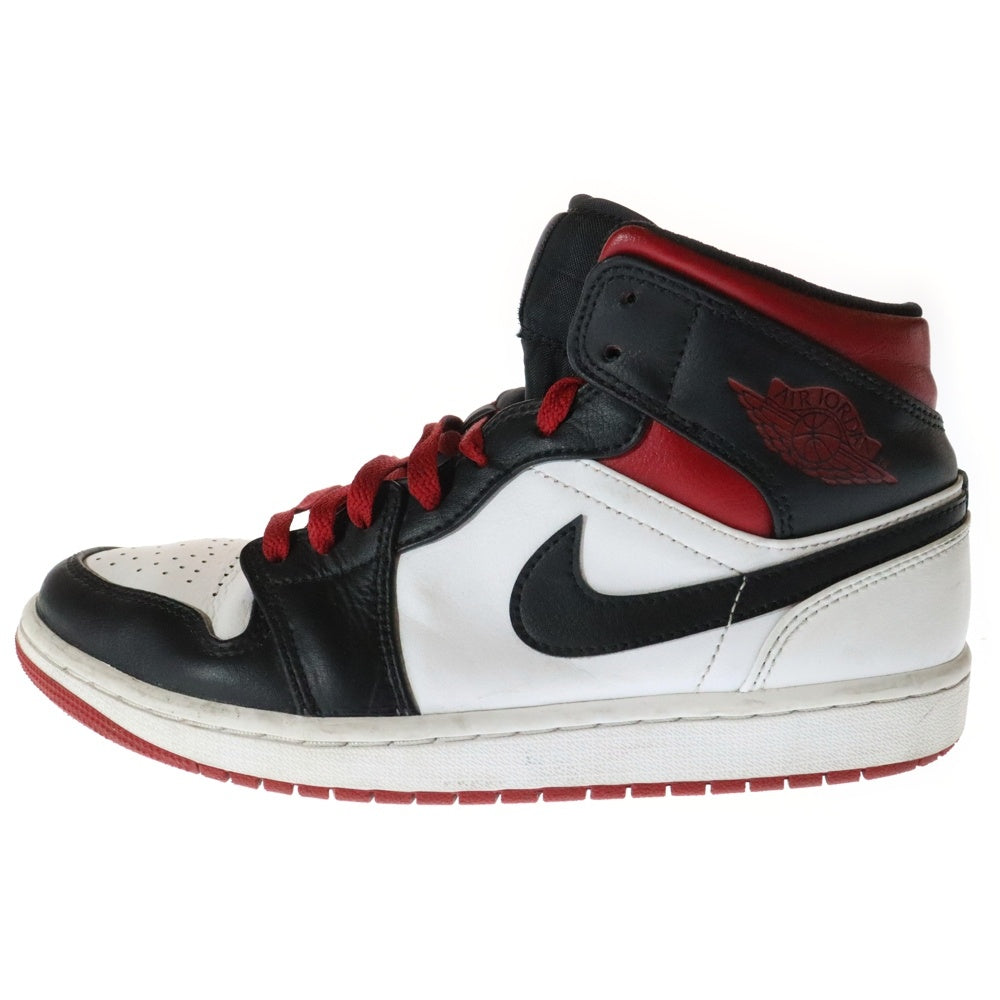 NIKE(ナイキ) AIR JORDAN 1 MID Gym Red エアジョーダン1 ジムレッド ミッドカットスニーカー DQ8426-106 ホワイト/ブラック/レッド US8.5/26.5cm