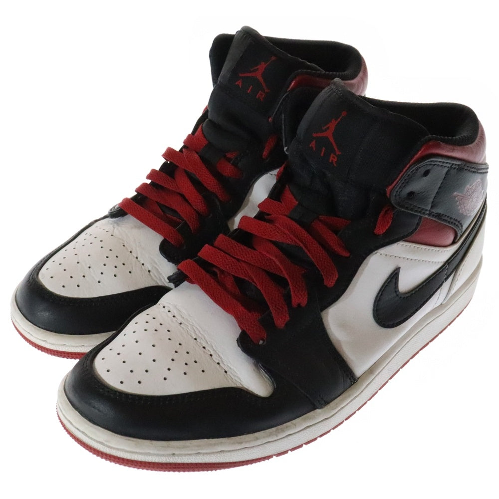 NIKE(ナイキ) AIR JORDAN 1 MID Gym Red エアジョーダン1 ジムレッド ミッドカットスニーカー DQ8426-106 ホワイト/ブラック/レッド US8.5/26.5cm