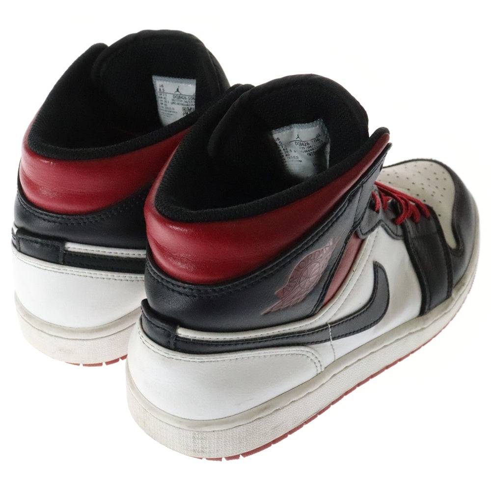 NIKE(ナイキ) AIR JORDAN 1 MID Gym Red エアジョーダン1 ジムレッド ミッドカットスニーカー DQ8426-106 ホワイト/ブラック/レッド US8.5/26.5cm