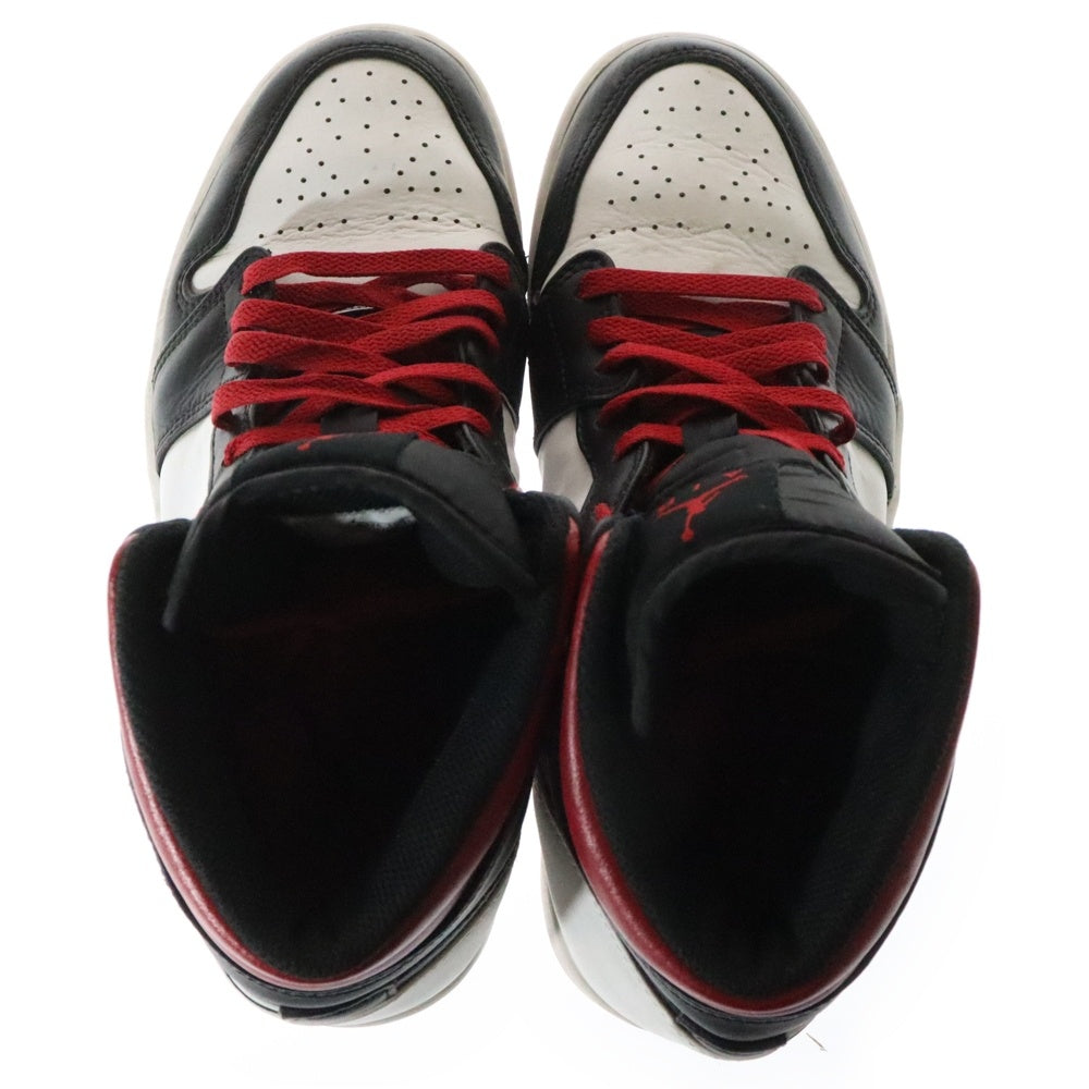 NIKE(ナイキ) AIR JORDAN 1 MID Gym Red エアジョーダン1 ジムレッド ミッドカットスニーカー DQ8426-106 ホワイト/ブラック/レッド US8.5/26.5cm