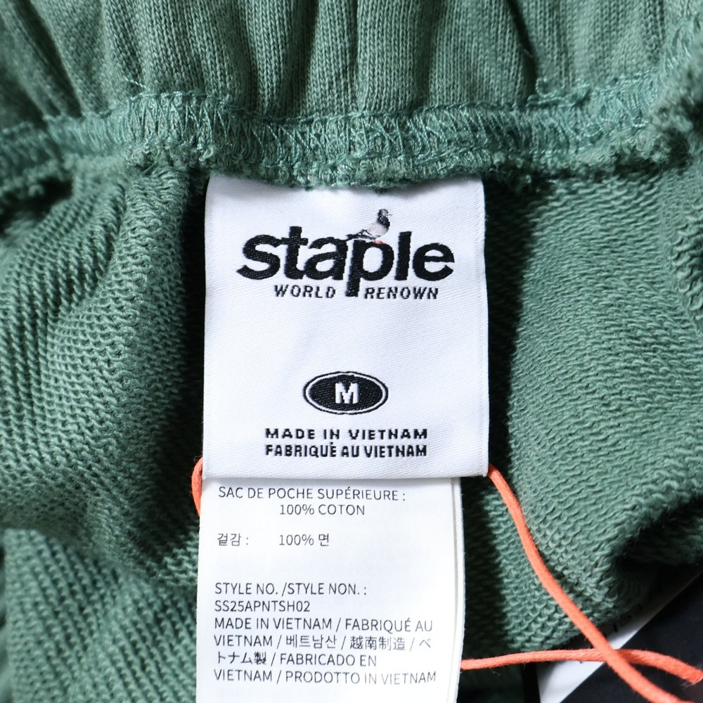 STAPLE(ステイプル) STAPLEロゴ刺繍 ハーフパンツ オリーブ RN-169590
