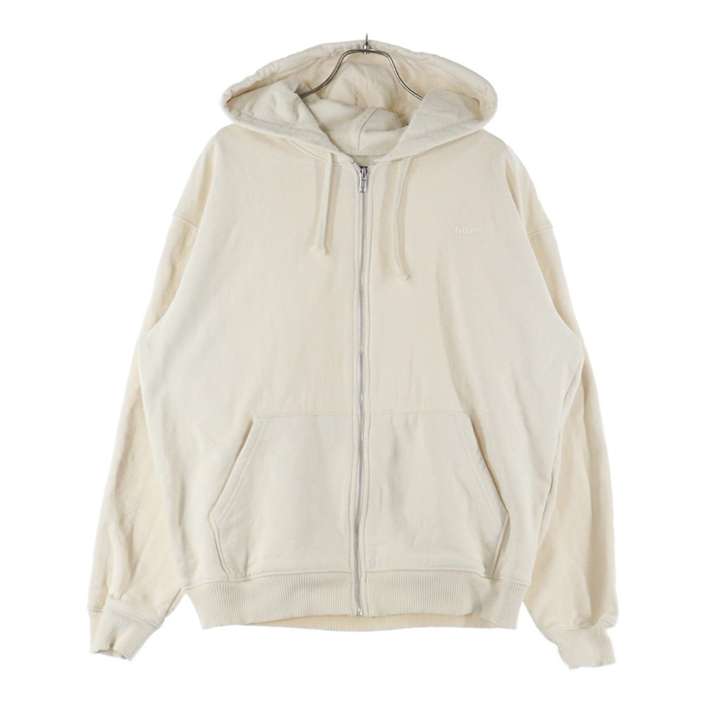 HUF(ハフ) スモールロゴ スウェット ジップパーカー ホワイト RN-114910