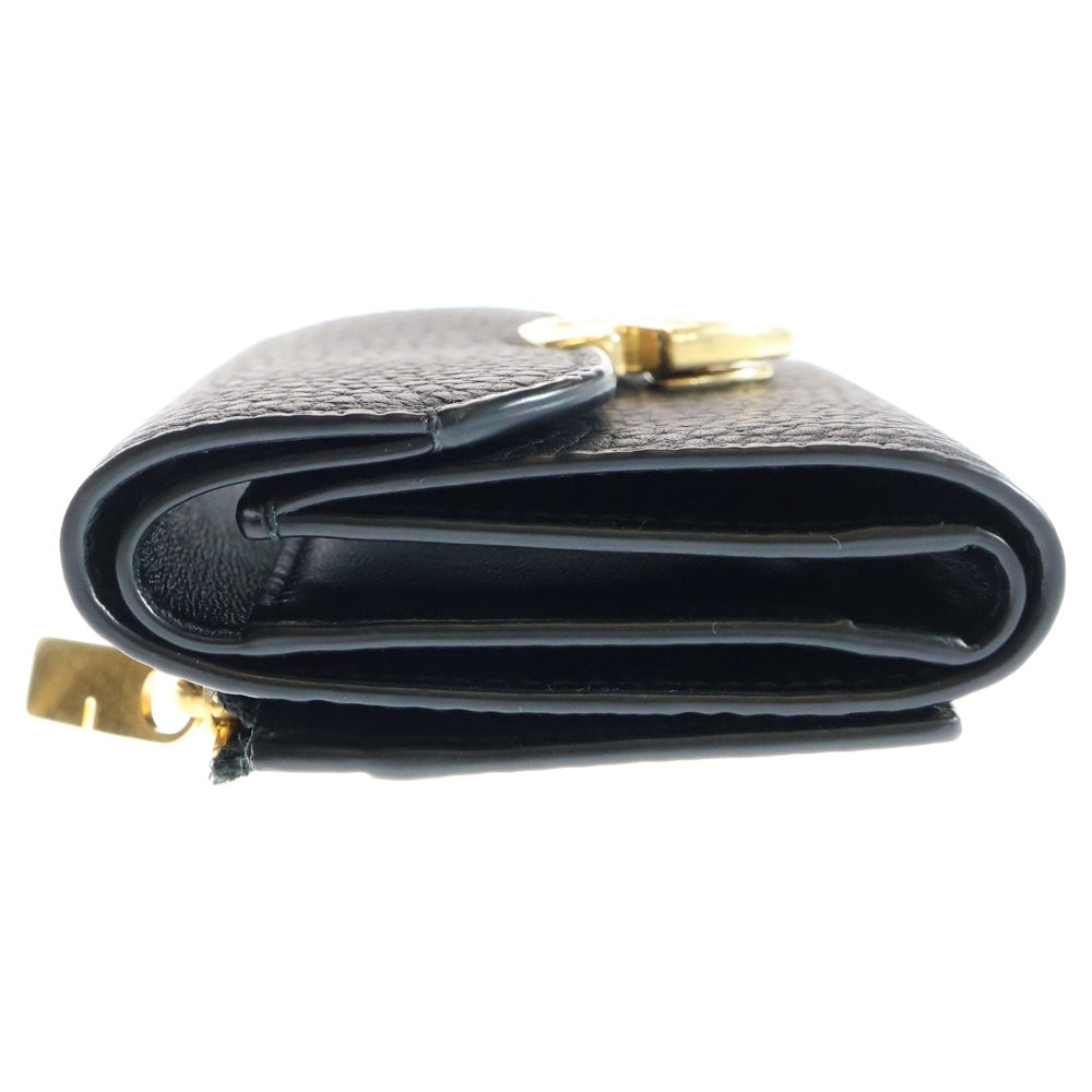 BURBERRY(バーバリー) Bシールド レザーウォレット 三つ折り財布 ブラウン