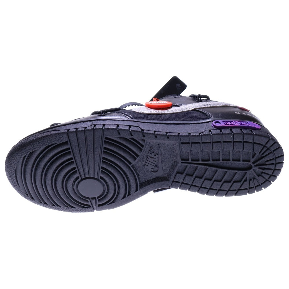 NIKE(ナイキ) ×OFF-WHITE DUNK LOW 1 of 50 Black DM1602-001 50×オフホワイト ダンク ローカットスニーカー ロット50 ブラック US9.5/27.5cm