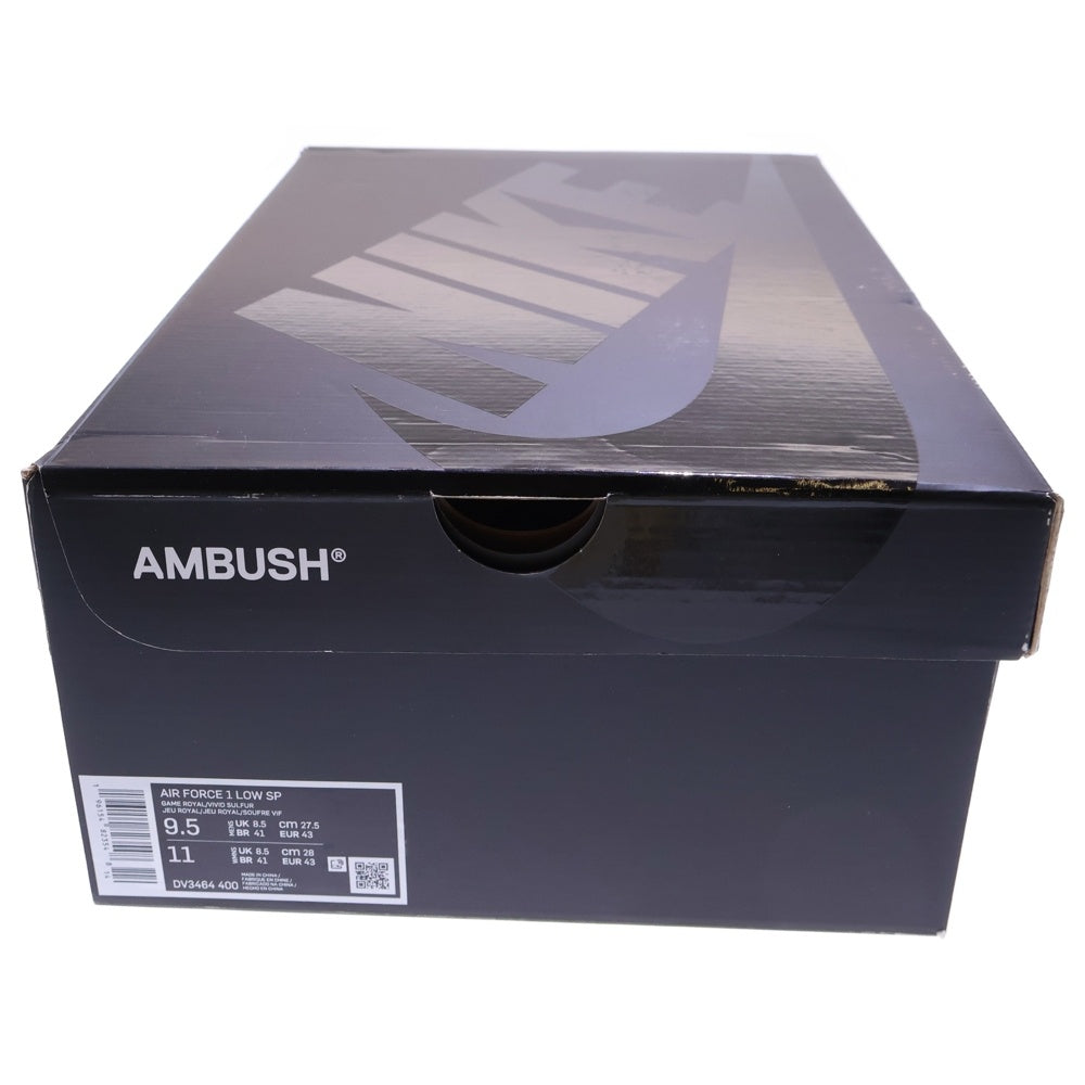 NIKE(ナイキ) ×AMBUSH AIR FORCE 1 LOW SP GAME ROYAL AND VIVID SULFUR DV3464-400 アンブッシュ エアフォース1 ローカットスニーカー ブルー US9.5/27.5cm